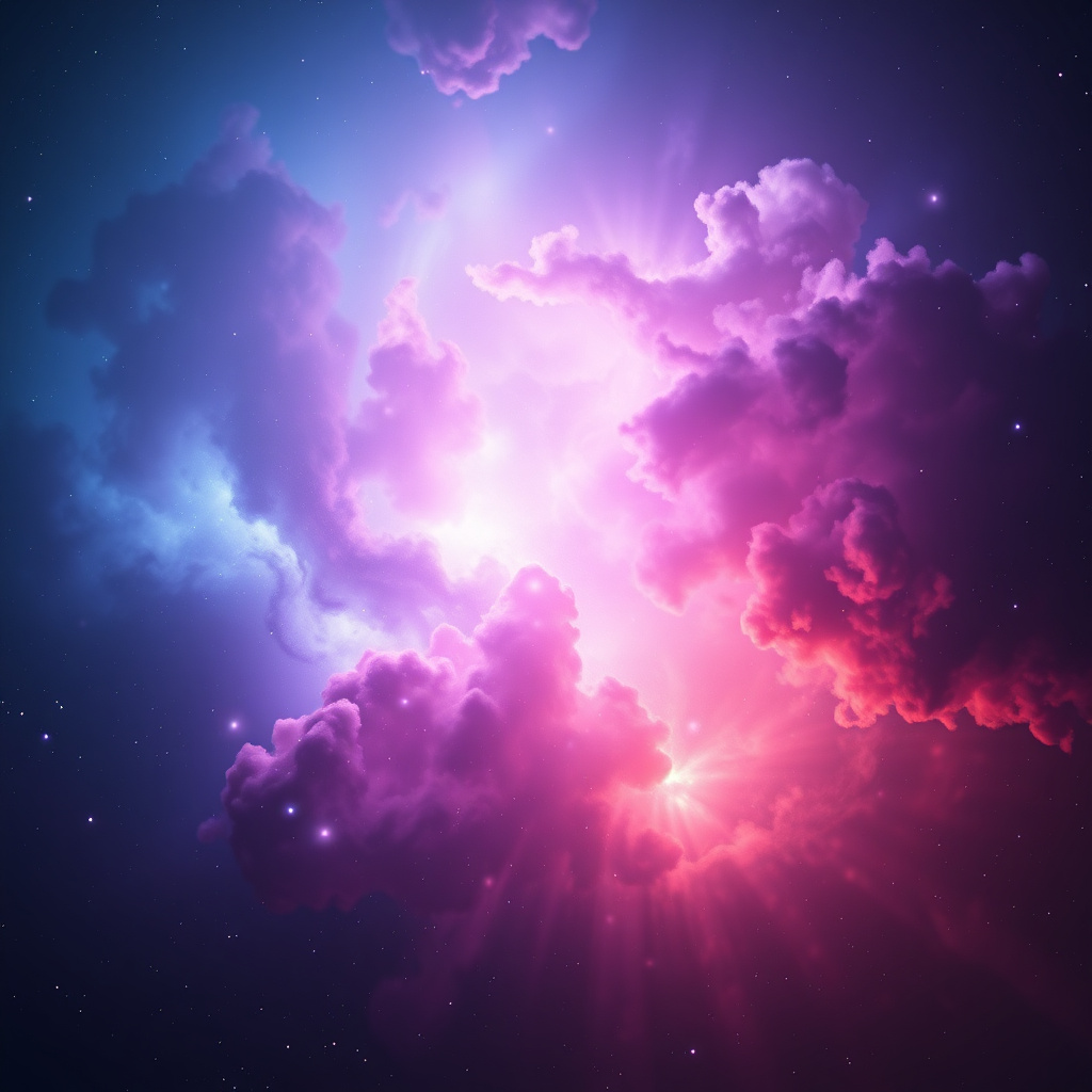 Nebula space background for cinema portal